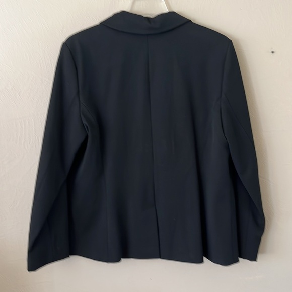 Eddie Bauer Black blazer classic button down front pockets heavy weight size 16 - Picture 6 of 15